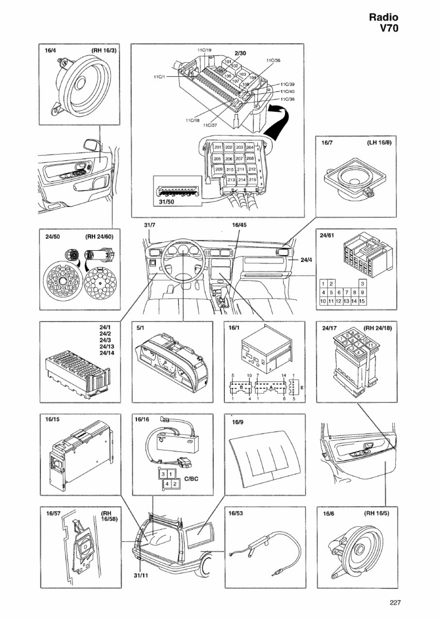 Sample 7 of Volvo CE V70 Wiring and Fuse Diagrams Complete Electrical Wiring Schematic & System Diagram [PDF]