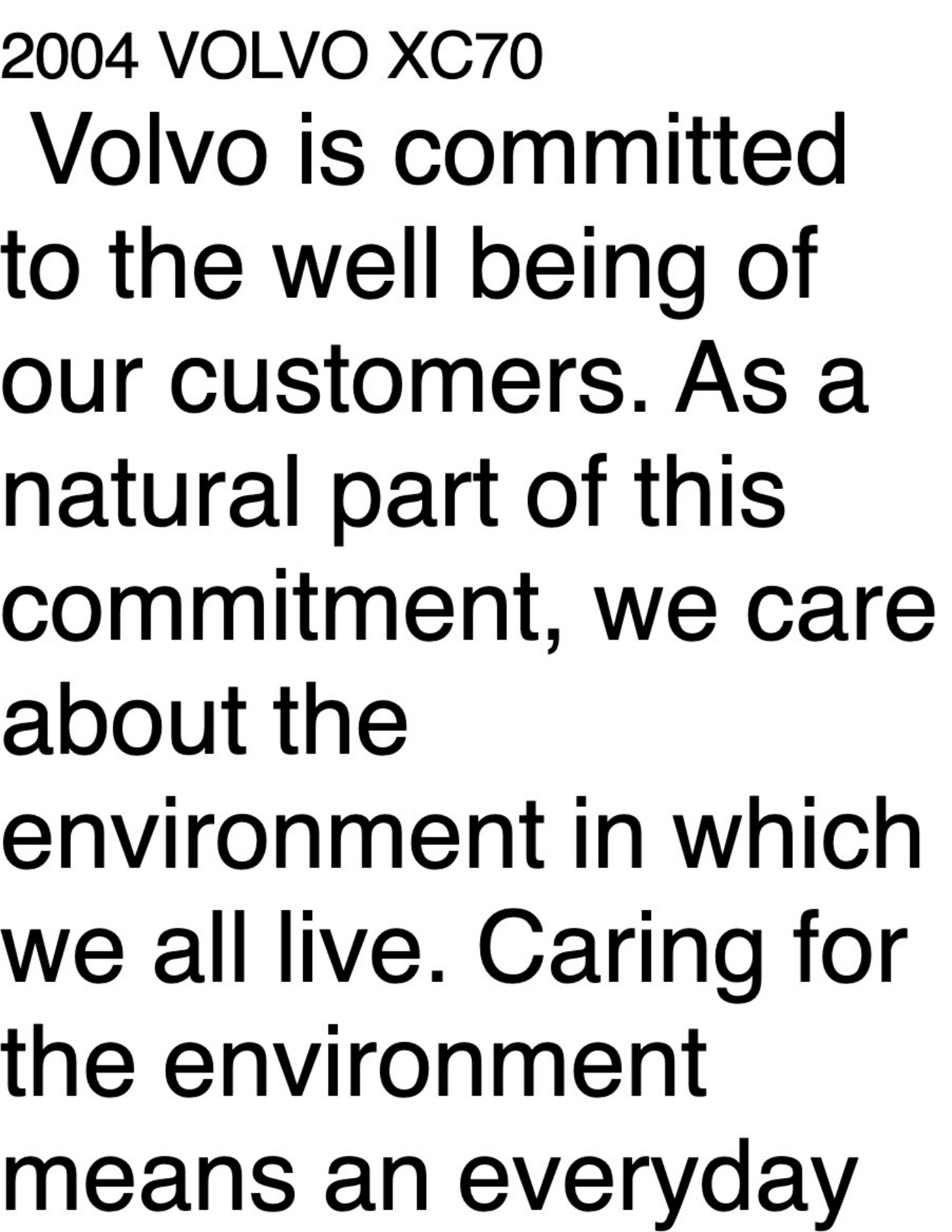 Sample 2 of Volvo CE XC70 2004 User Technical Manual [PDF]