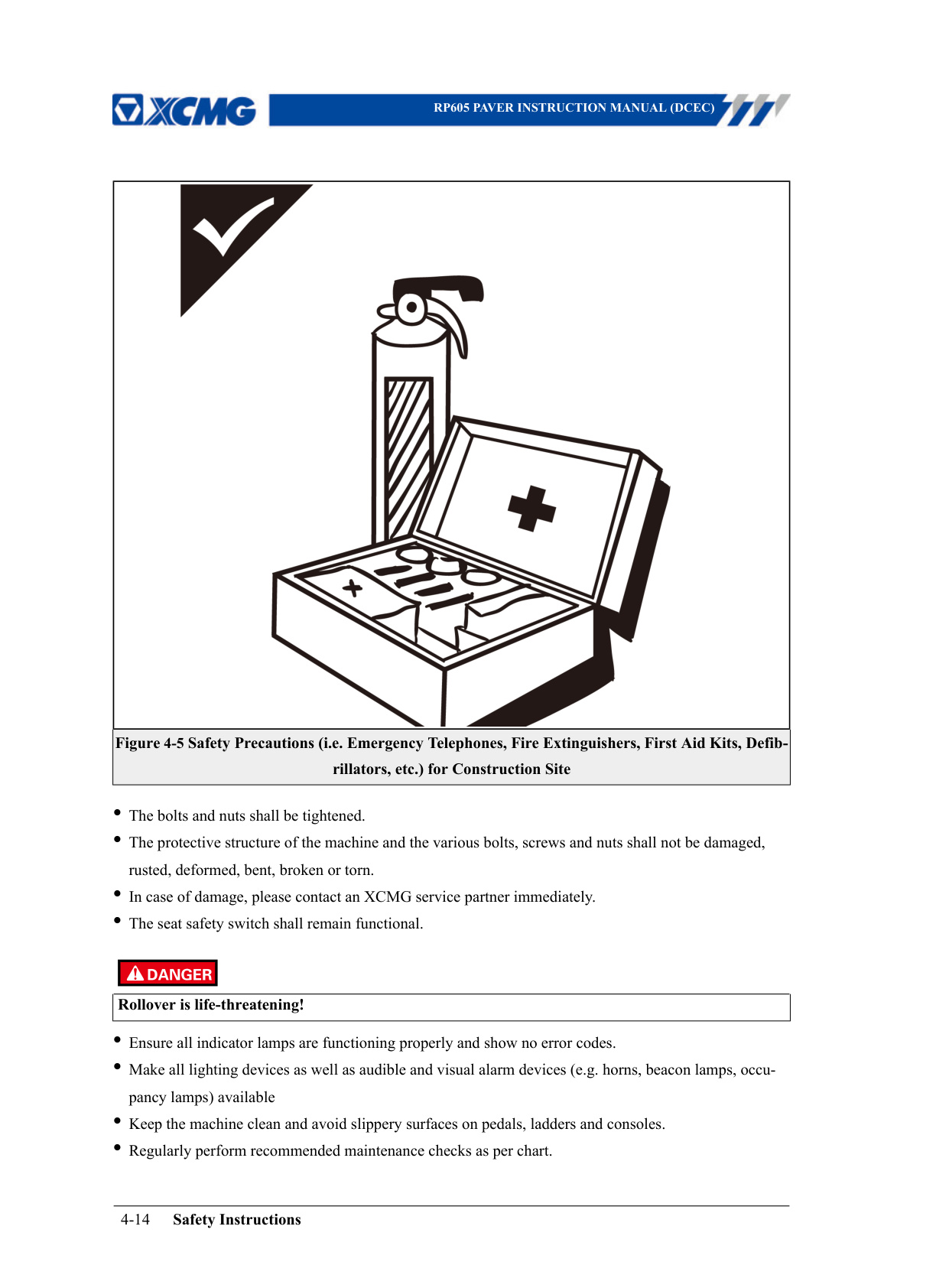 Sample 5 of XCMG RP605 - Operation & Maintenance Manual (OMM) [PDF]
